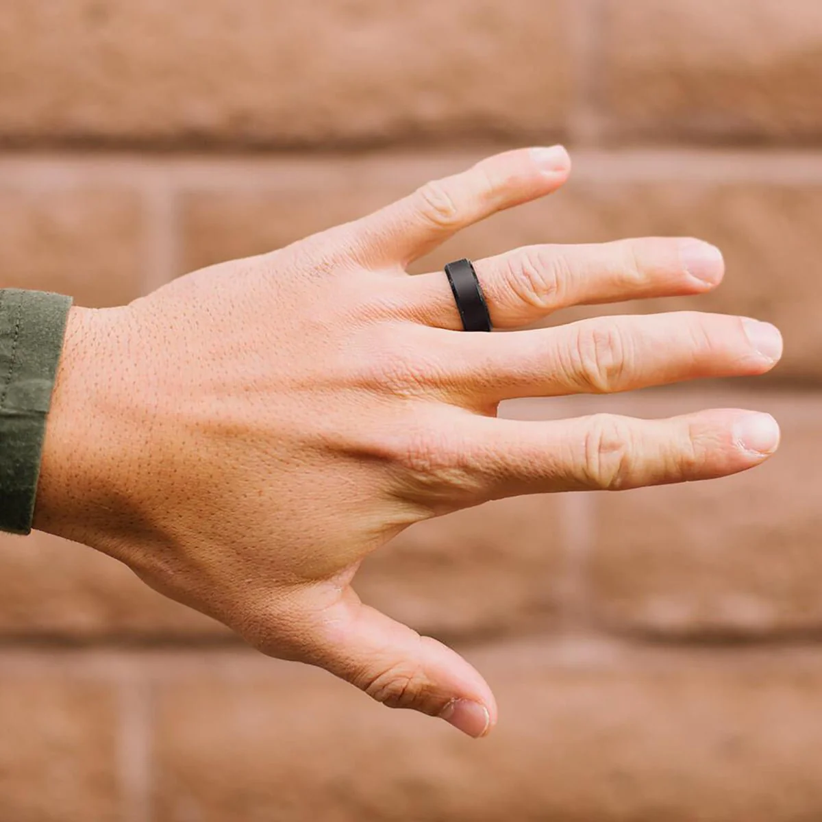 Enso Rings Classic Bevel Series Silicone Ring - Navy Blue - Image 2