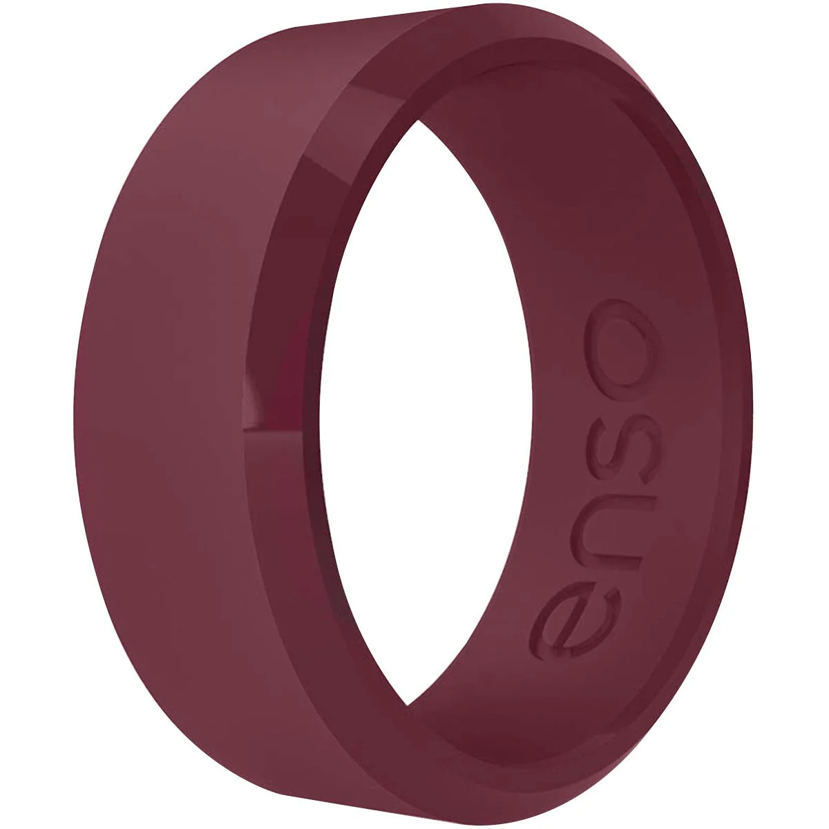 Enso Rings Classic Bevel Series Silicone Ring - Oxblood