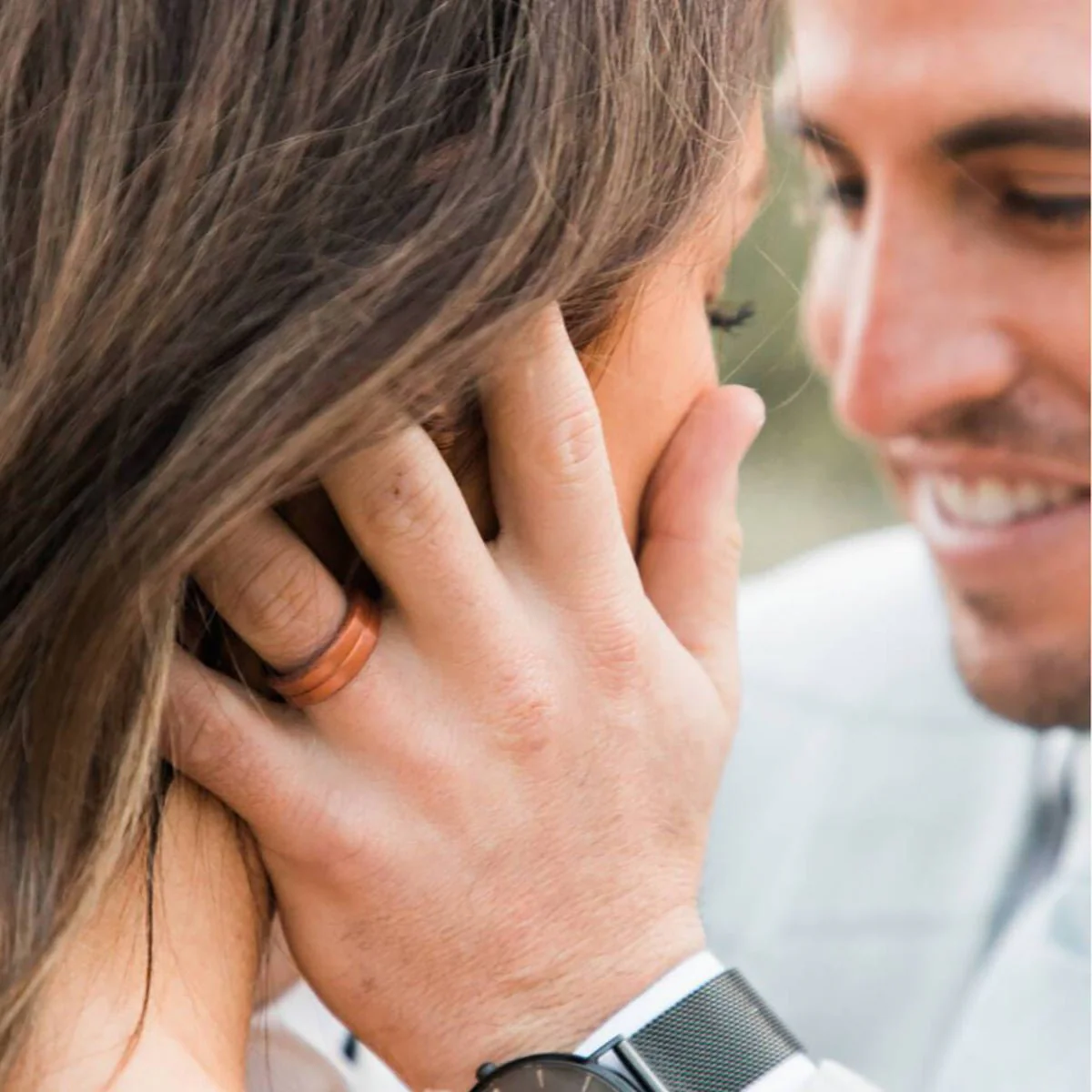 Enso Rings Classic Contour Elements Series Silicone Ring - Platinum - Image 4