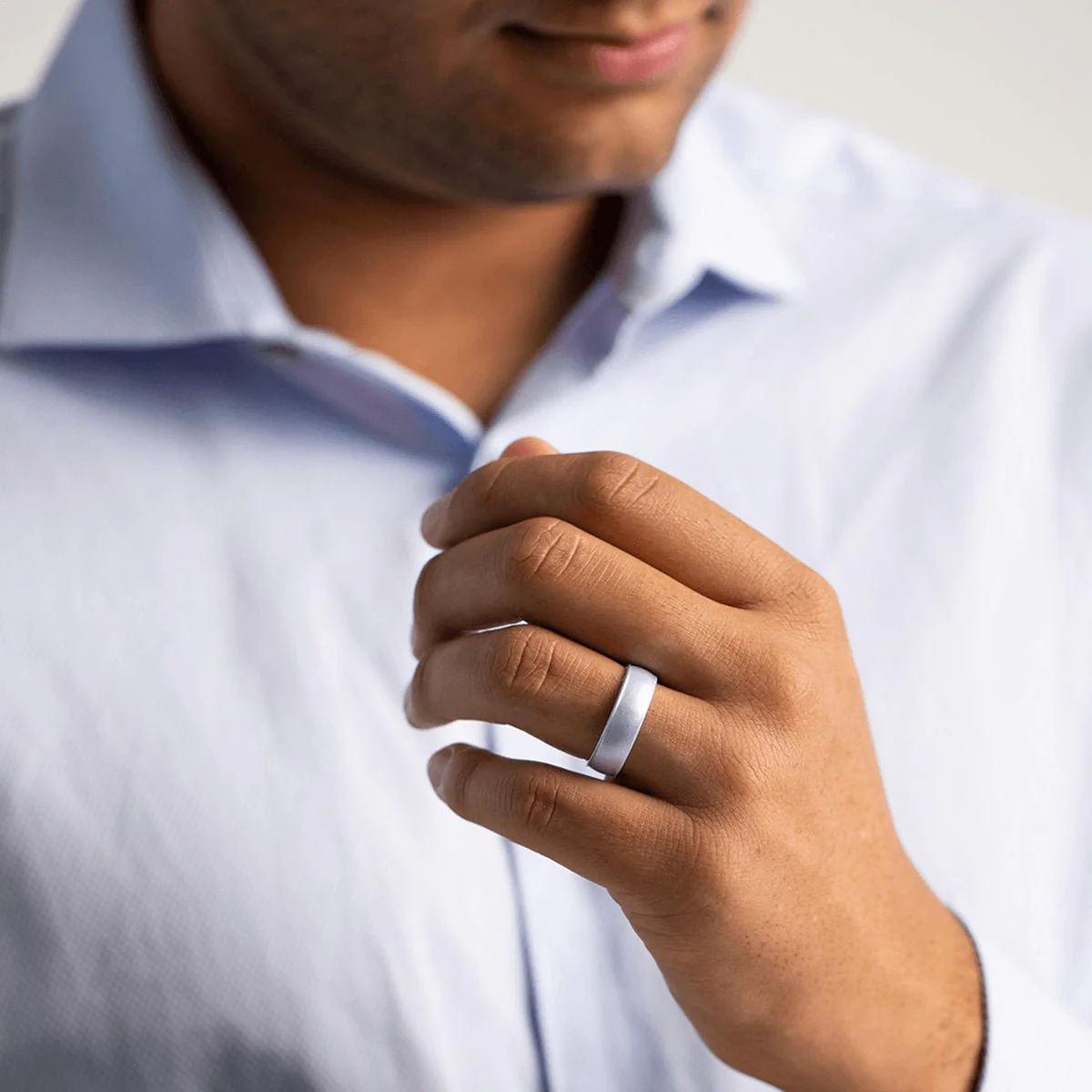 Enso Rings Classic Elements Series Silicone Ring - Platinum - Image 3