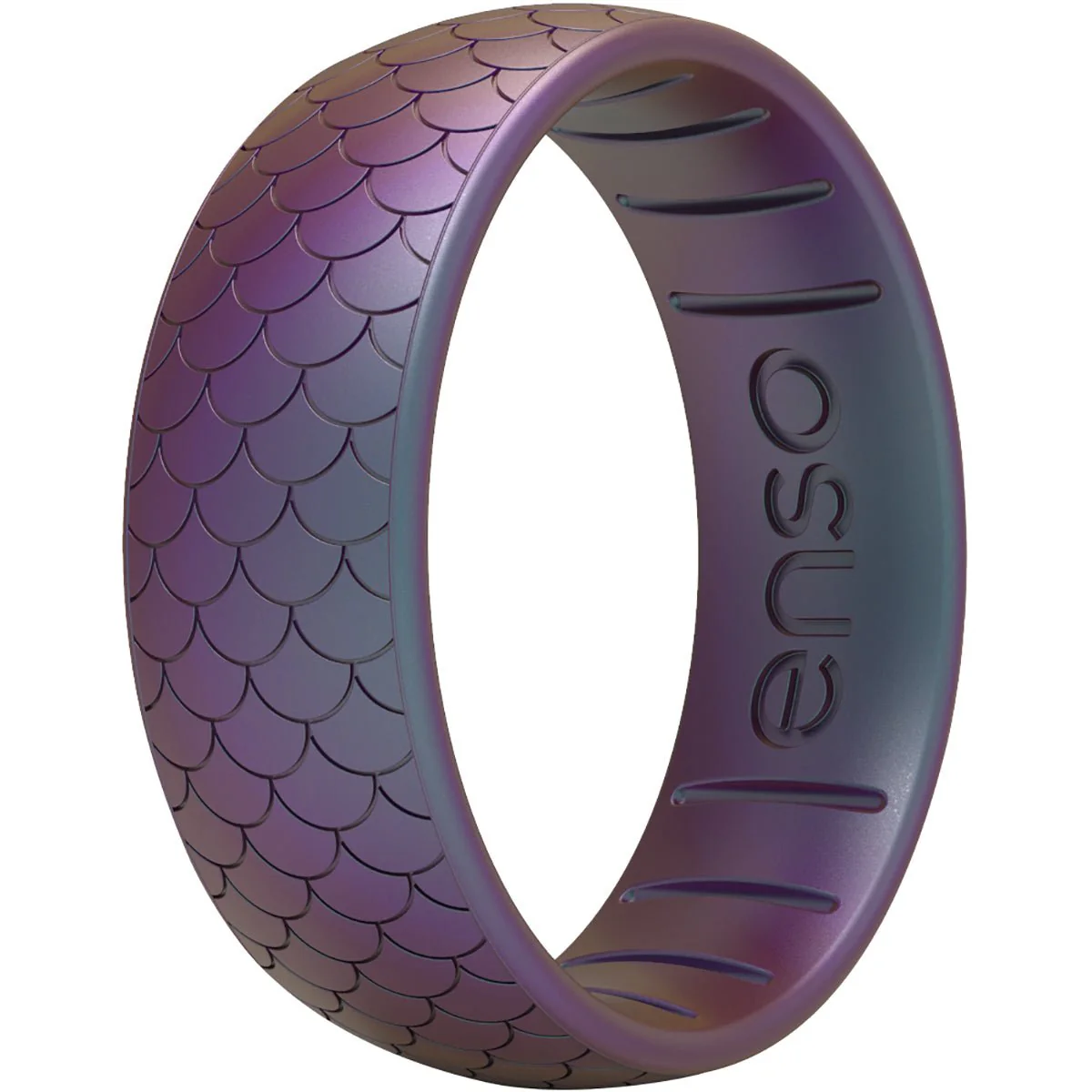 Enso Rings Classic Etched Legends Series Silicone Ring - 8 - Mermaid Scale