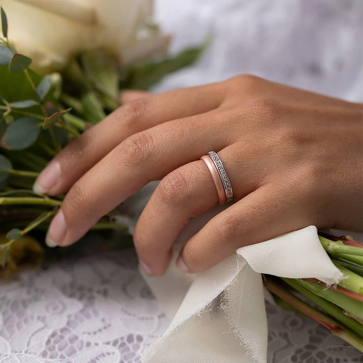 Enso Rings Halo Elements Series Silicone Ring - Silver - Image 2
