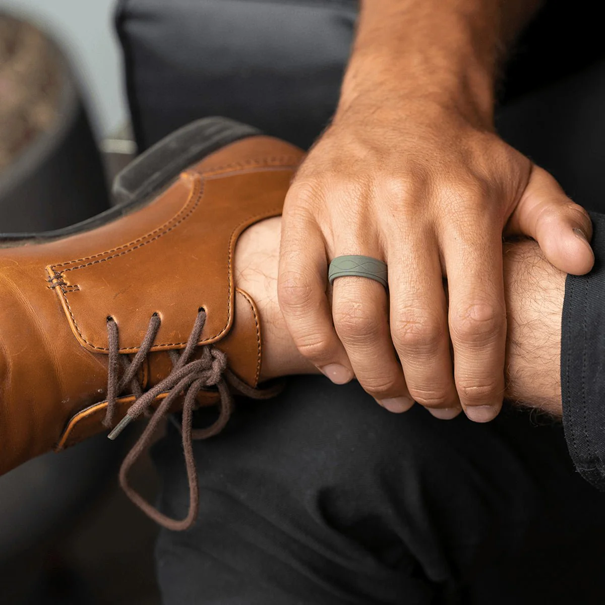Enso Rings Men's Infinity Series Silicone Ring - Pine - Image 2