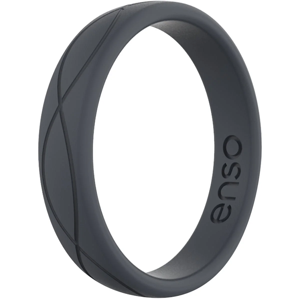 Enso Rings Women's Infinity Series Silicone Ring - Slate