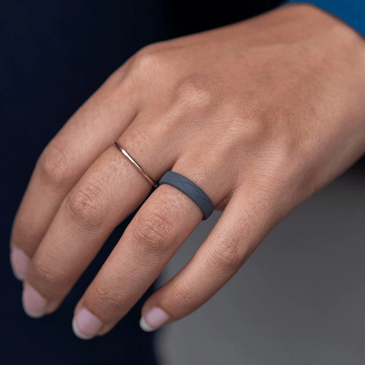 Enso Rings Women's Infinity Series Silicone Ring - Slate - Image 5