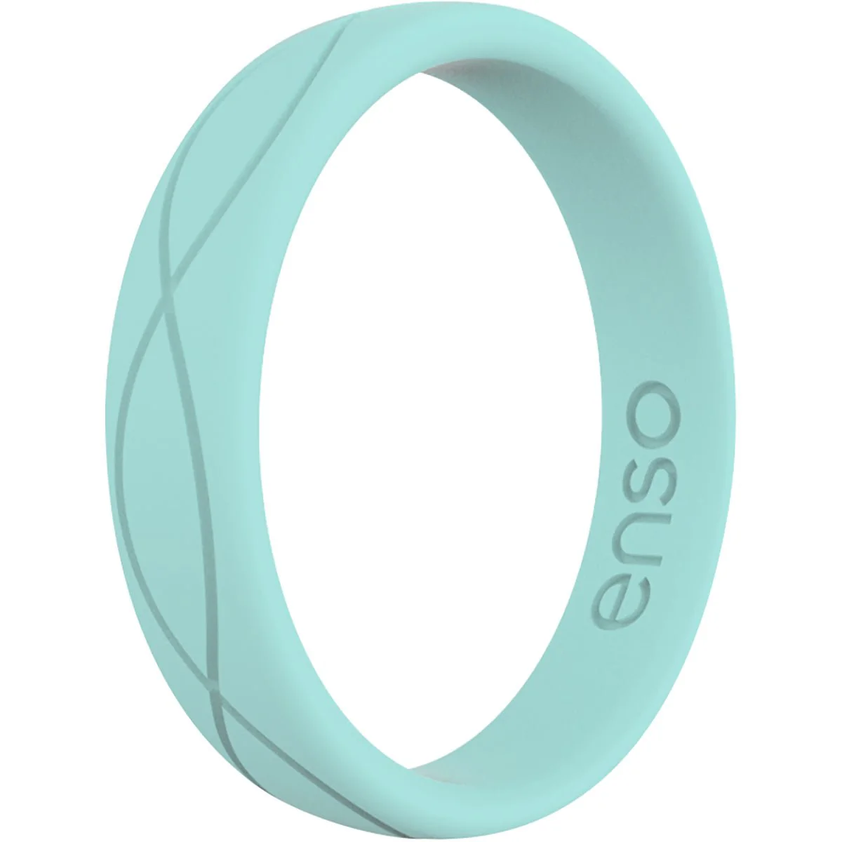 Enso Rings Women's Infinity Series Silicone Ring - Turquoise