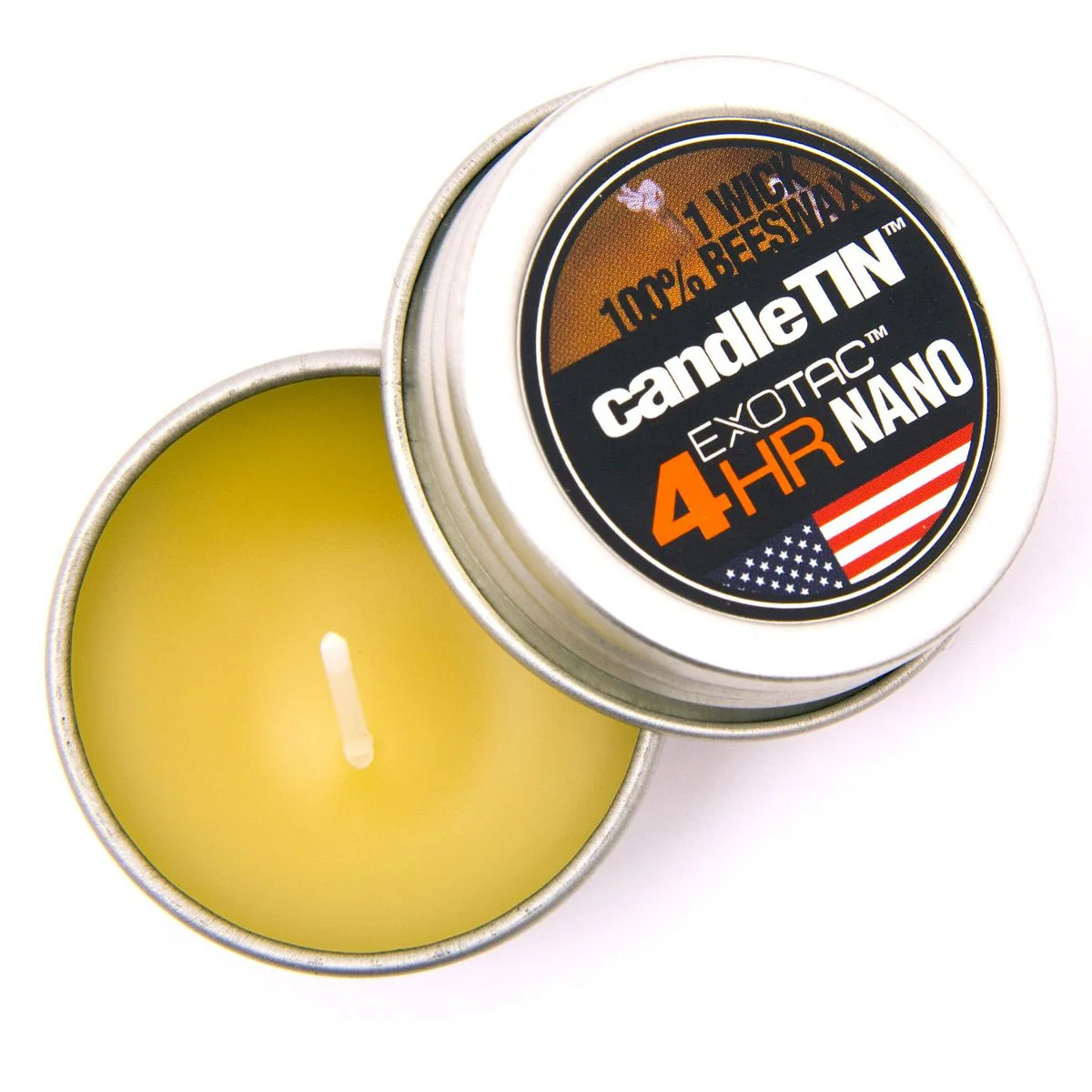 Exotac CandleTIN Nano 1-Wick Emergency Candle 3-Pack - Silver - Image 2