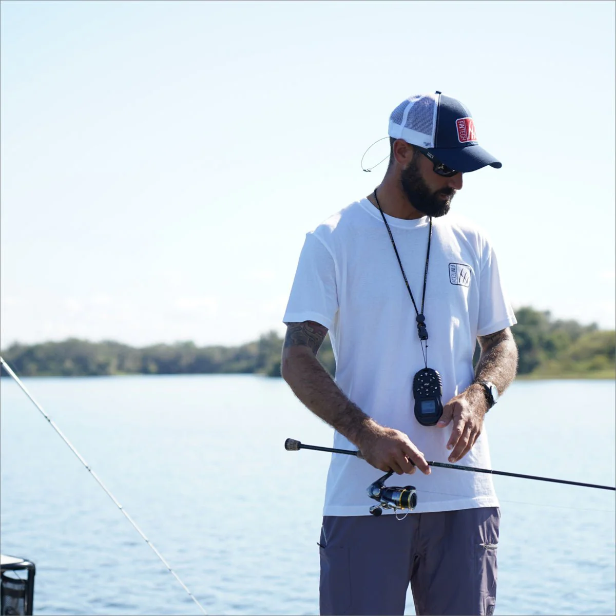 Fintech Baitshop Graphic T-Shirt - Brilliant White - Image 4