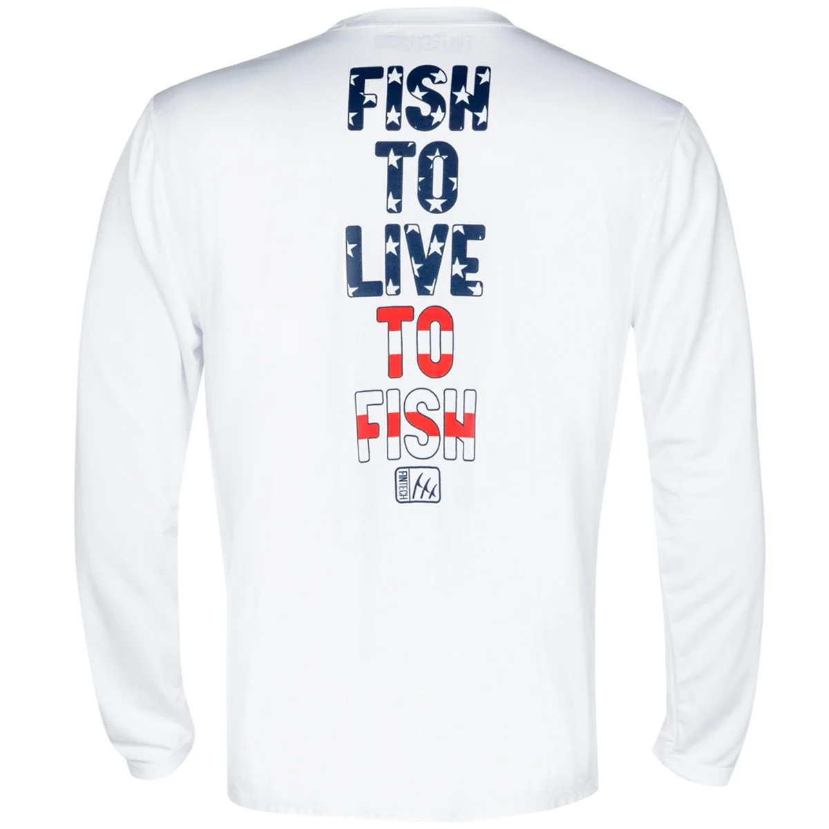 Fintech Fish To Live To Fish Sun Defender UV Long Sleeve Shirt - Brilliant White - Image 2