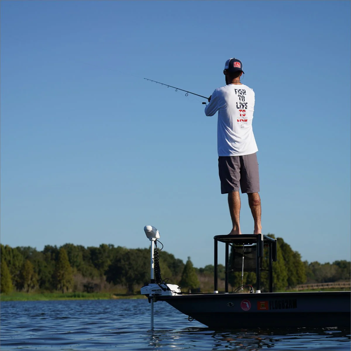 Fintech Fish To Live To Fish Sun Defender UV Long Sleeve Shirt - Brilliant White - Image 3