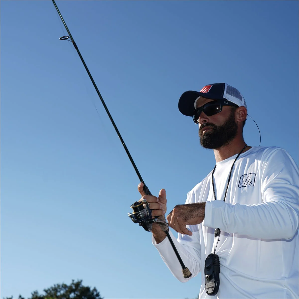 Fintech Fish To Live To Fish Sun Defender UV Long Sleeve Shirt - Brilliant White - Image 4