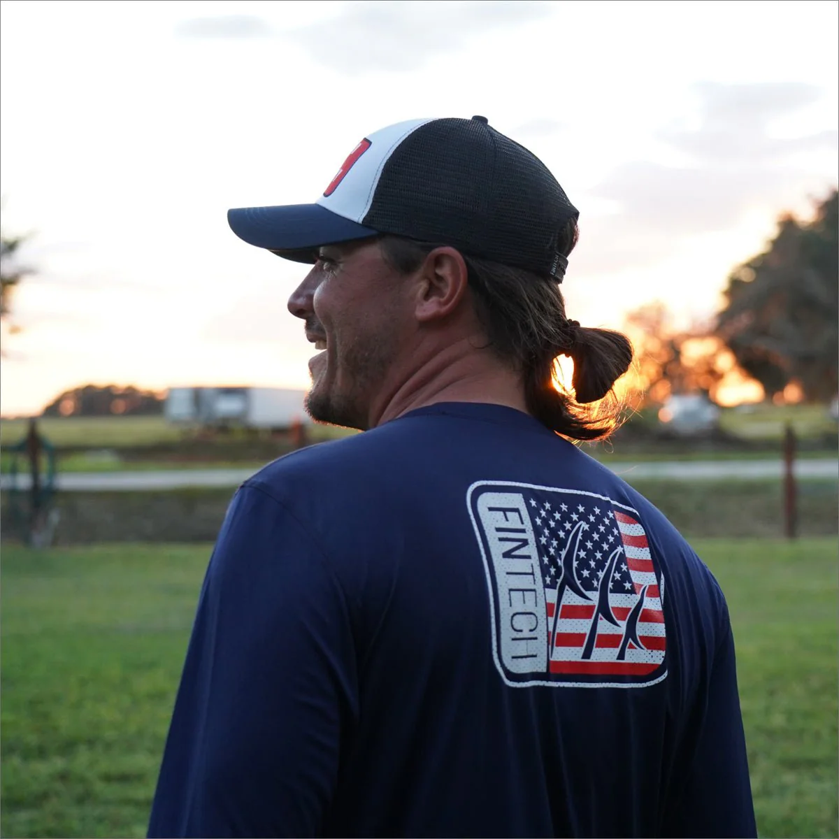 Fintech Freedom Box Sun Defender UV Long Sleeve T-Shirt - Dress Blues - Image 3