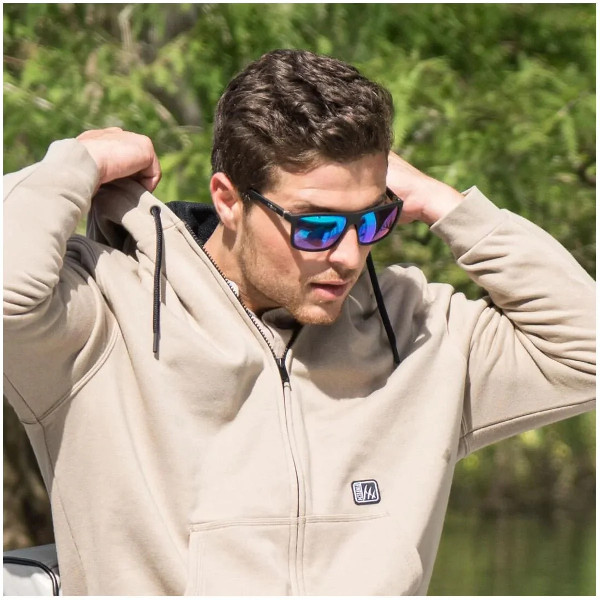 Fintech Heavy-Duty Fleece Full Zip Hoodie - Dune - Image 3
