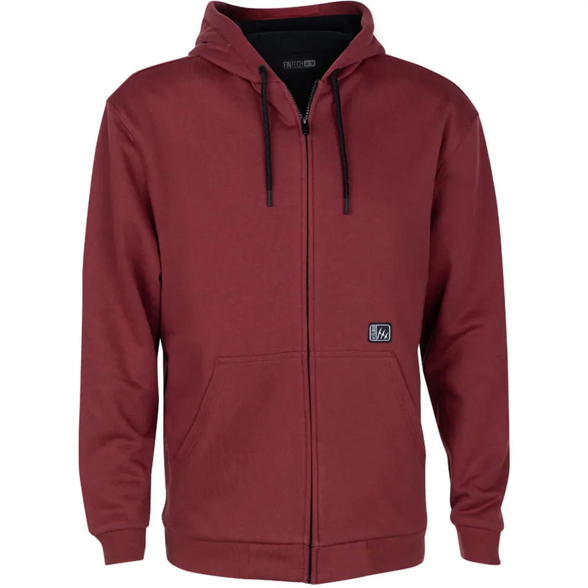 Fintech Heavy-Duty Fleece Full Zip Hoodie - Oxblood Red