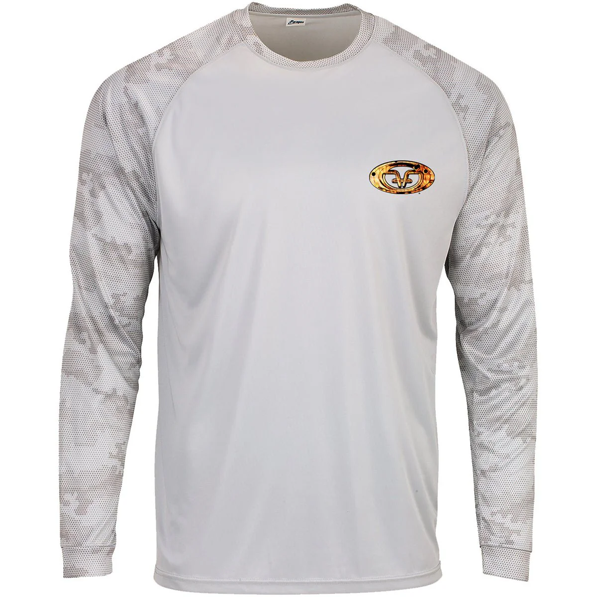 Flying Fisherman Redfish Skin Performance Long Sleeve T-Shirt - Aluminum - Image 2