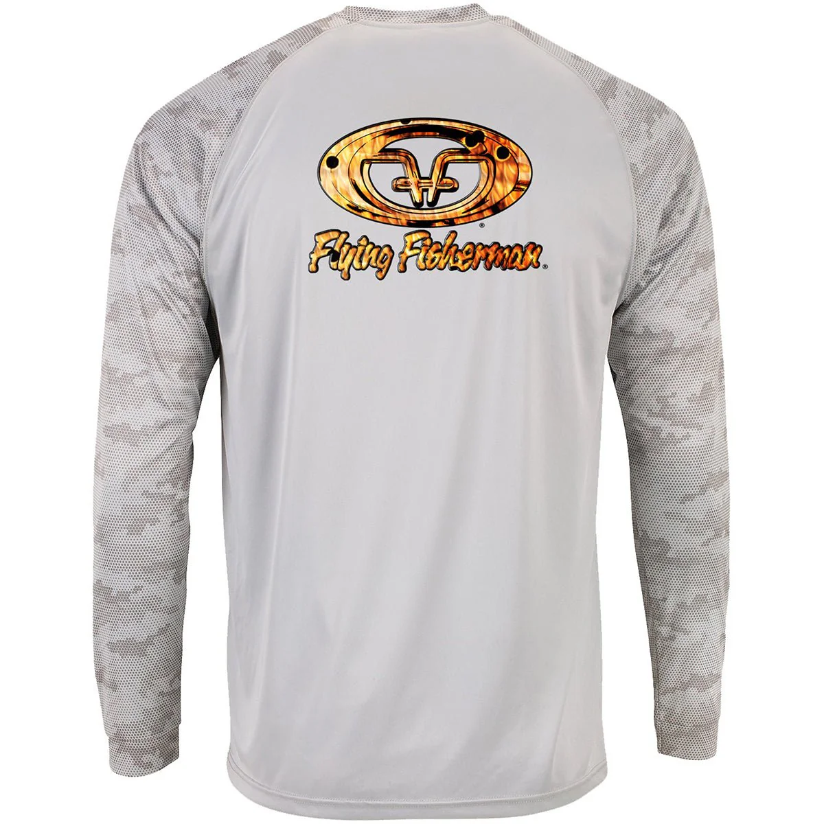 Flying Fisherman Redfish Skin Performance Long Sleeve T-Shirt - Aluminum - Image 3