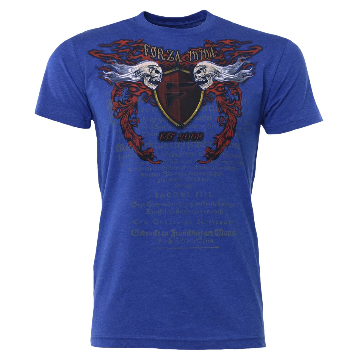 Forza Sports "Immortal Crest" MMA T-Shirt - Royal Blue - Image 2