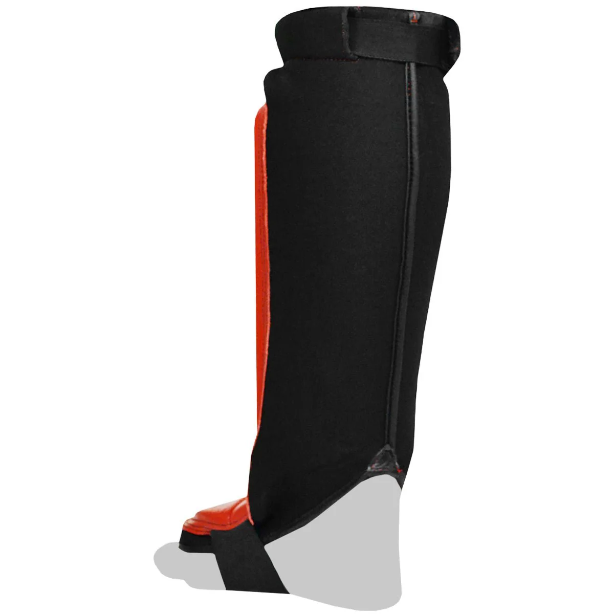 Forza Sports Leather Instep Shin Guards - Red/Black - Image 2