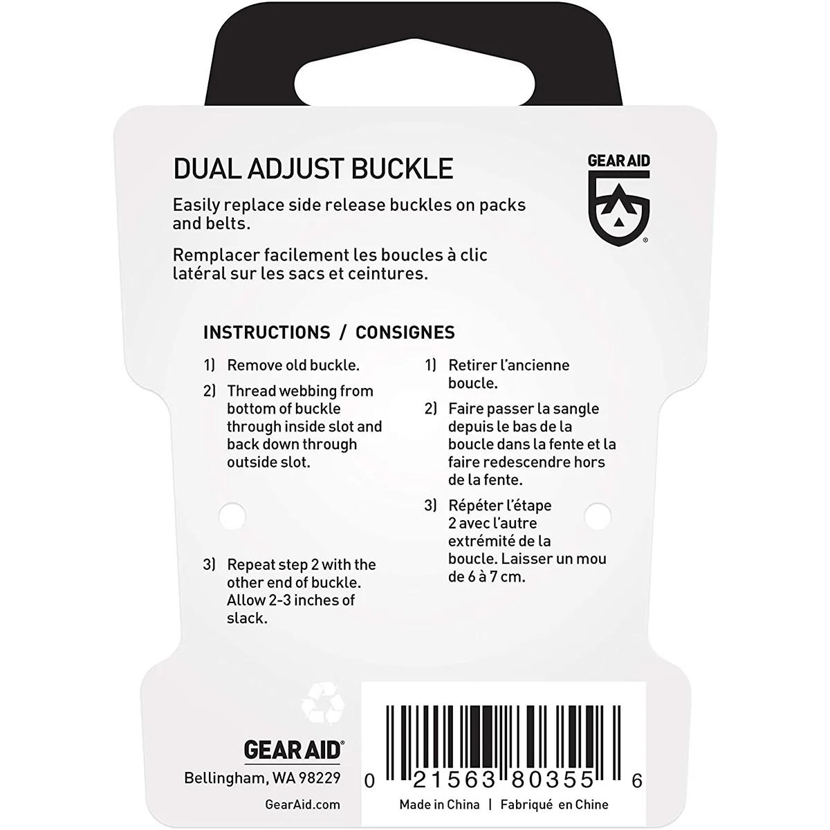 Gear Aid Dual Adjust No-Sew Replacement Buckle - 2-Pack - Image 11