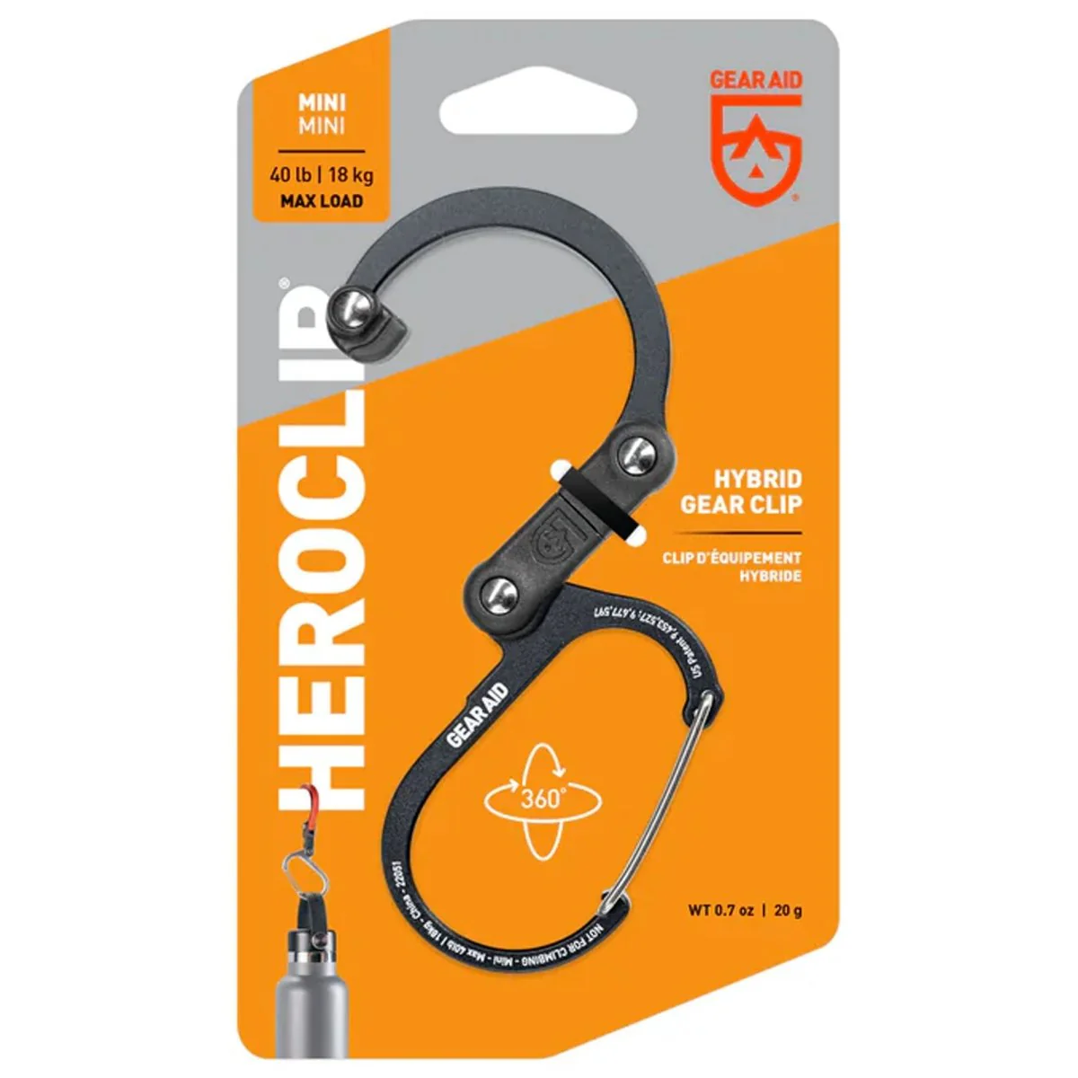 Gear Aid Heroclip Mini Hybrid Camping Gear Clip - Image 3