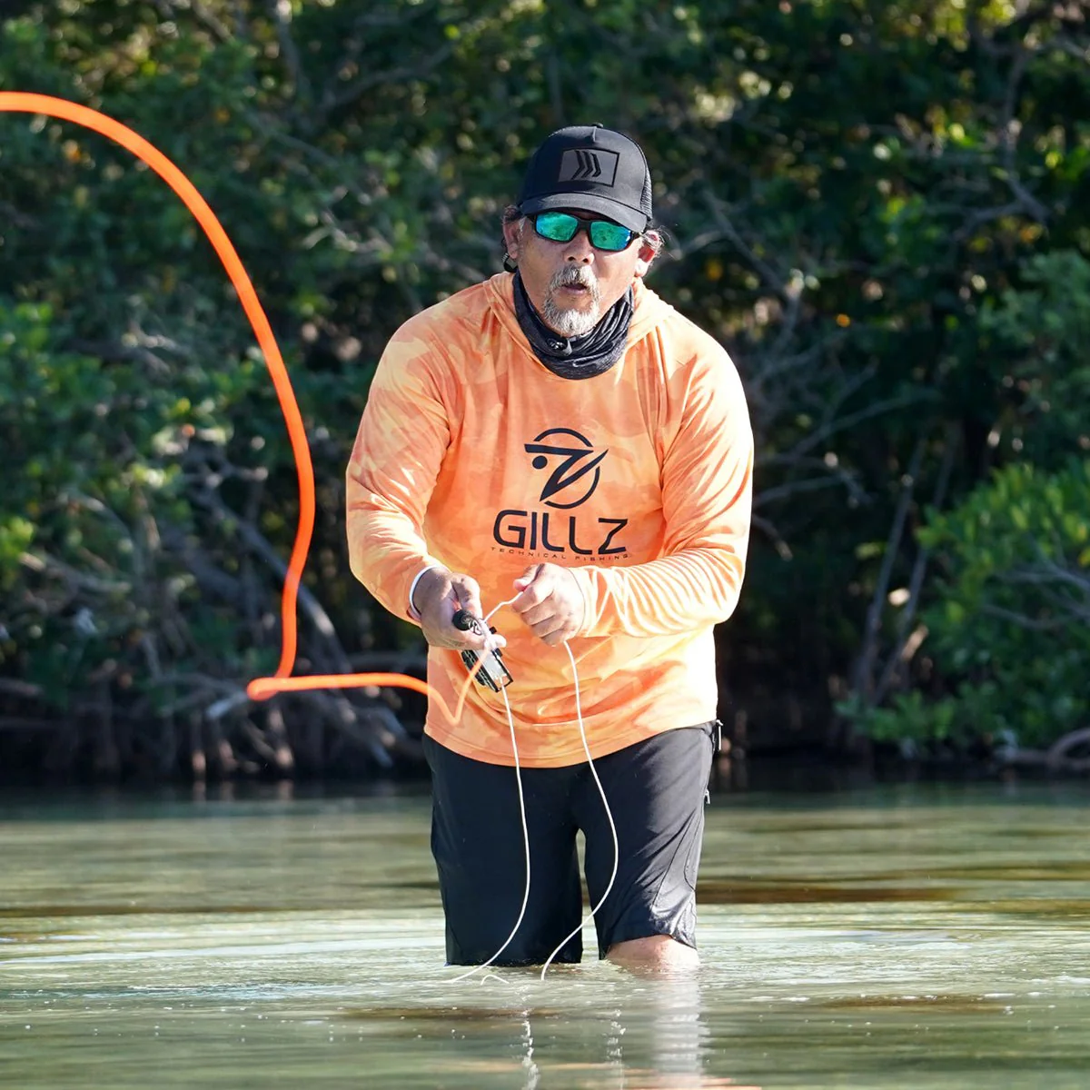Gillz Contender Series Burnt UV Pullover Hoodie - Sun Orange - Image 3