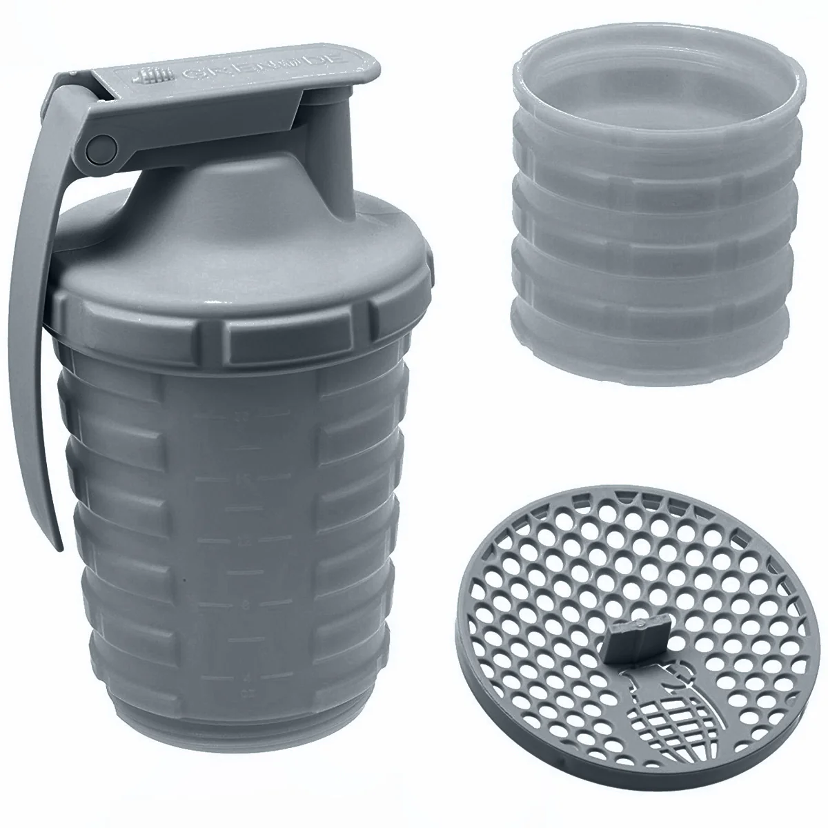 Grenade 20 oz. Shaker Blender Mixer Bottle with 600ml Protein Cup Compartment - Image 8