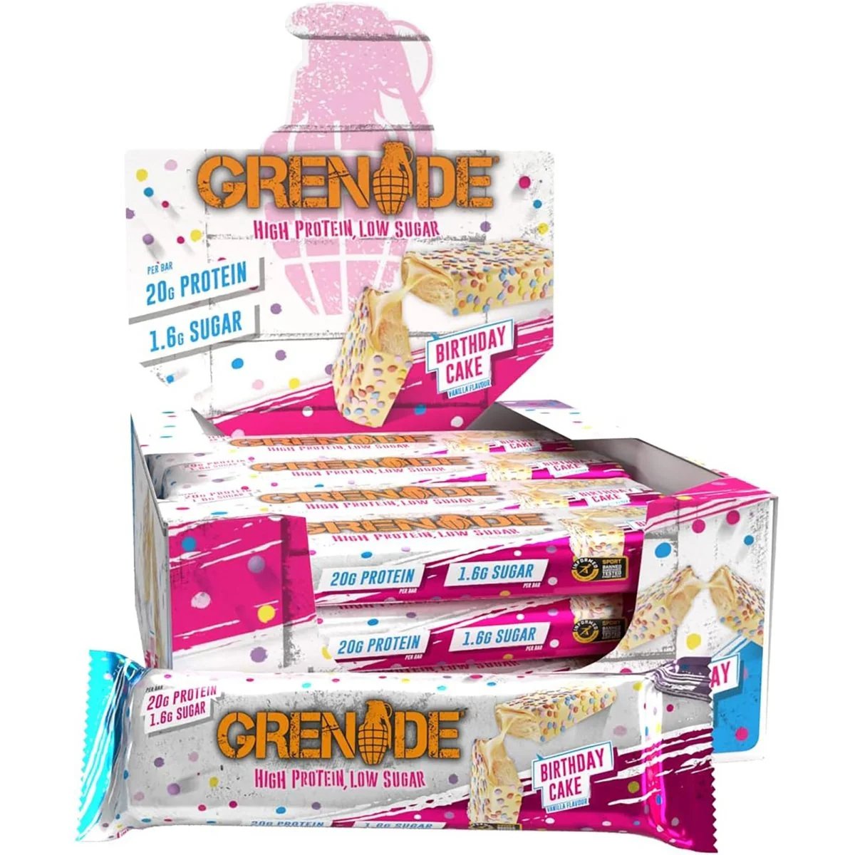 Grenade Low Sugar Protein Bars 12-Pack - Image 3