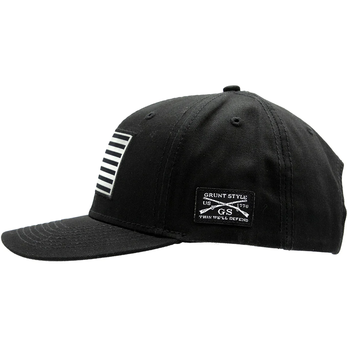 Grunt Style American Flag Hat - Black - Image 3