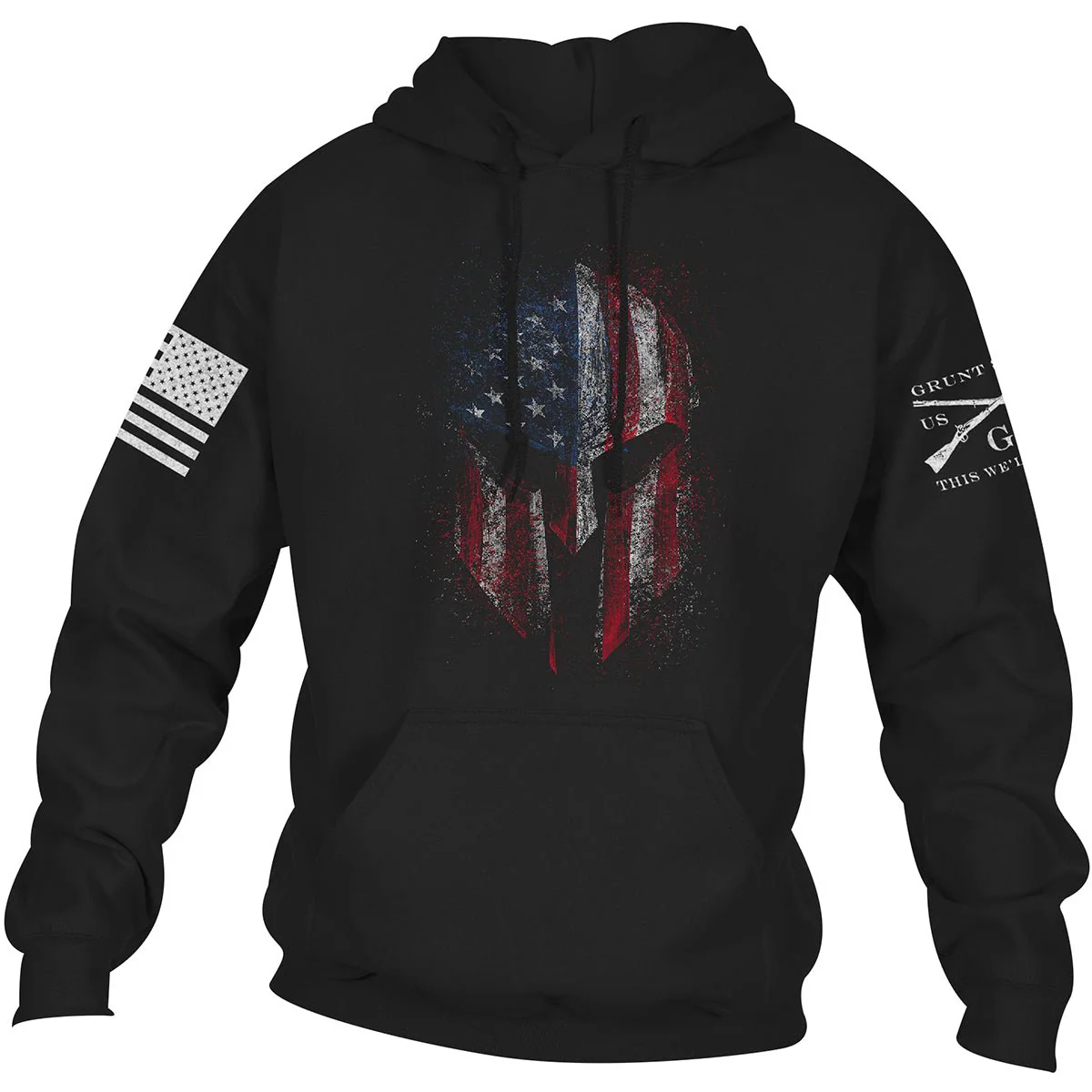 Grunt Style American Spartan 2.0 Pullover Hoodie - Black
