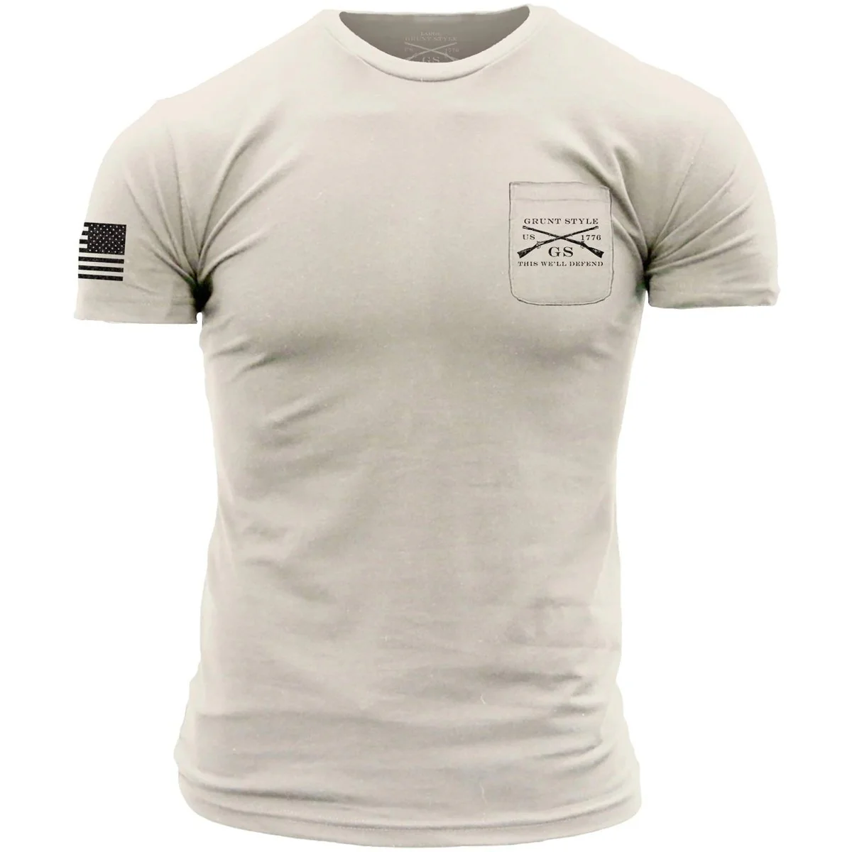 Grunt Style American Spartan Pocket T-Shirt - Sand - Image 2