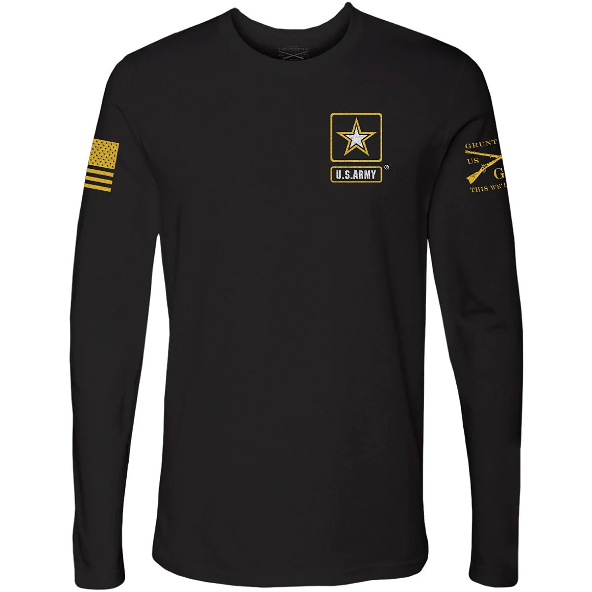Grunt Style Army - Basic Full Logo Long Sleeve T-Shirt - Black