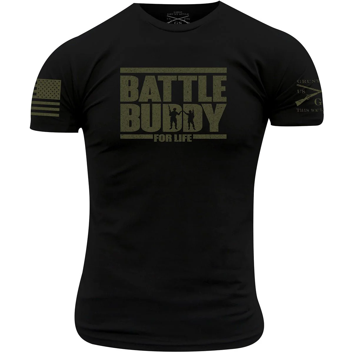 Grunt Style Battle Buddy For Life T-Shirt - Black