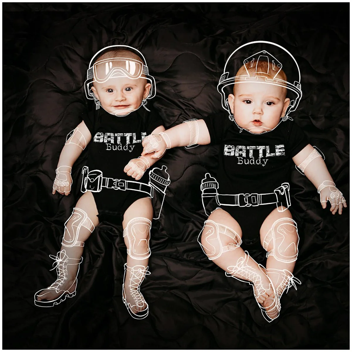 Grunt Style Battle Buddy Runtsie One-Piece - Black - Image 2