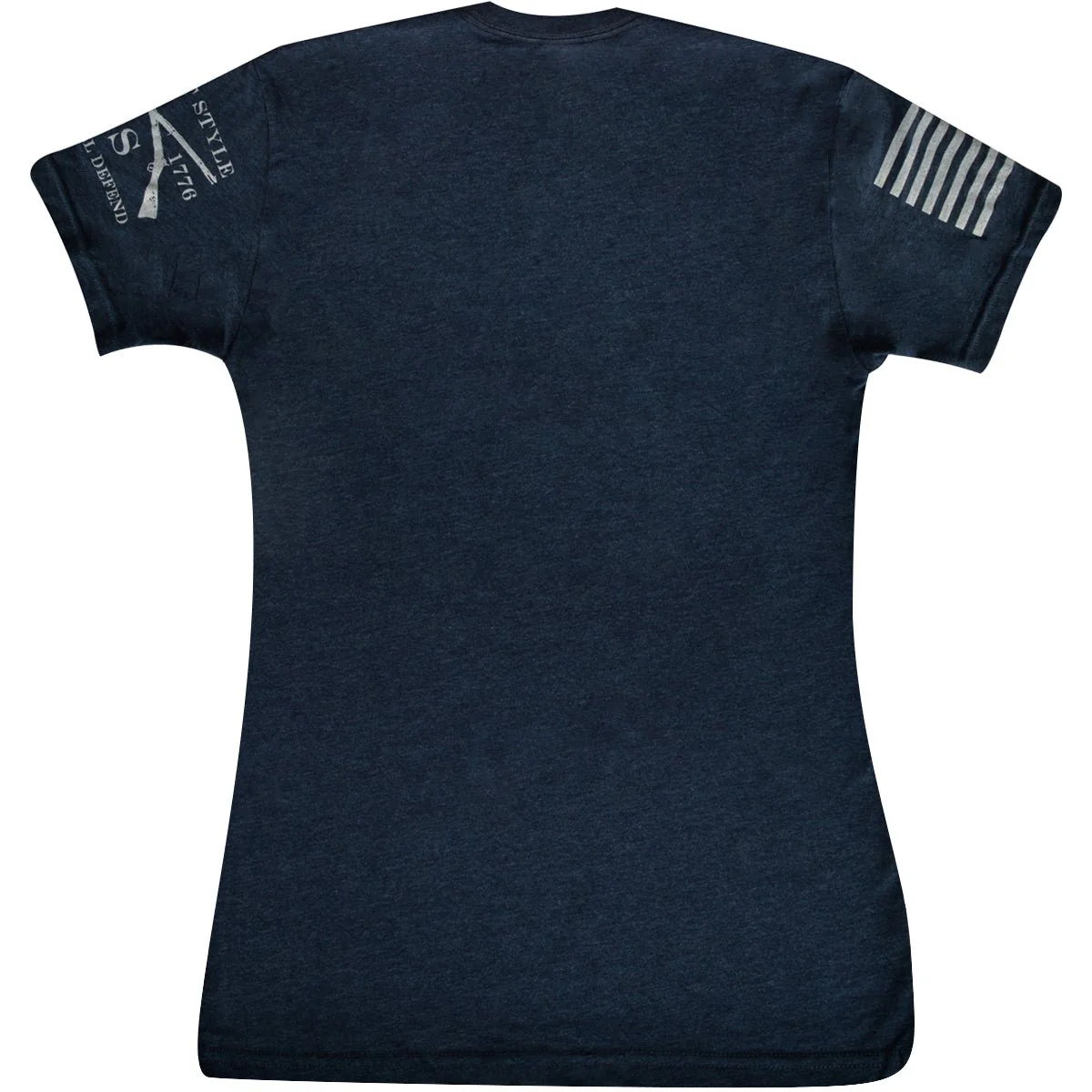 Grunt Style Blue Line Flag T-Shirt - Navy - Image 2