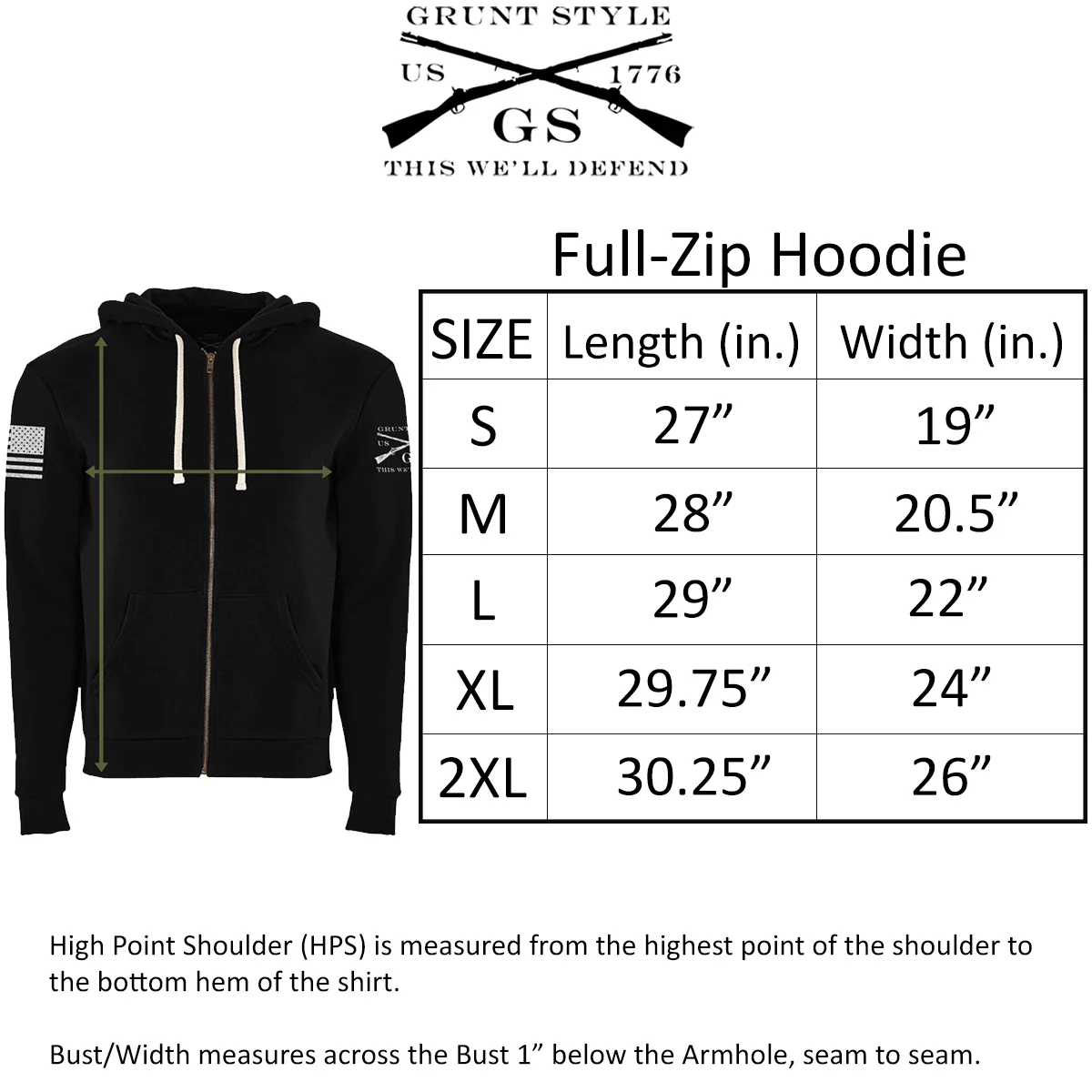 Grunt Style Bodystackers Union Full Zip Hoodie - Dark Heather Gray - Image 2