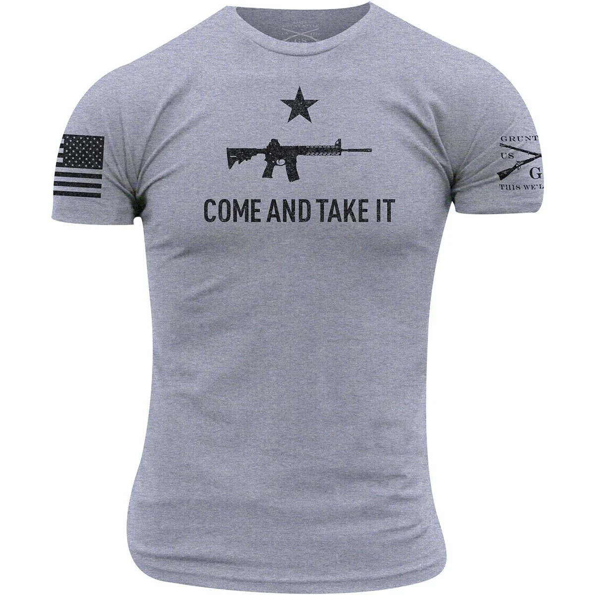 Grunt Style Come and Take It 2A Edition T-Shirt - Heather Gray
