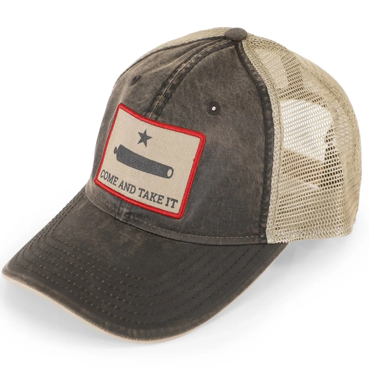 Grunt Style Come And Take It Texas Pride Snapback Hat - Brown/Sand