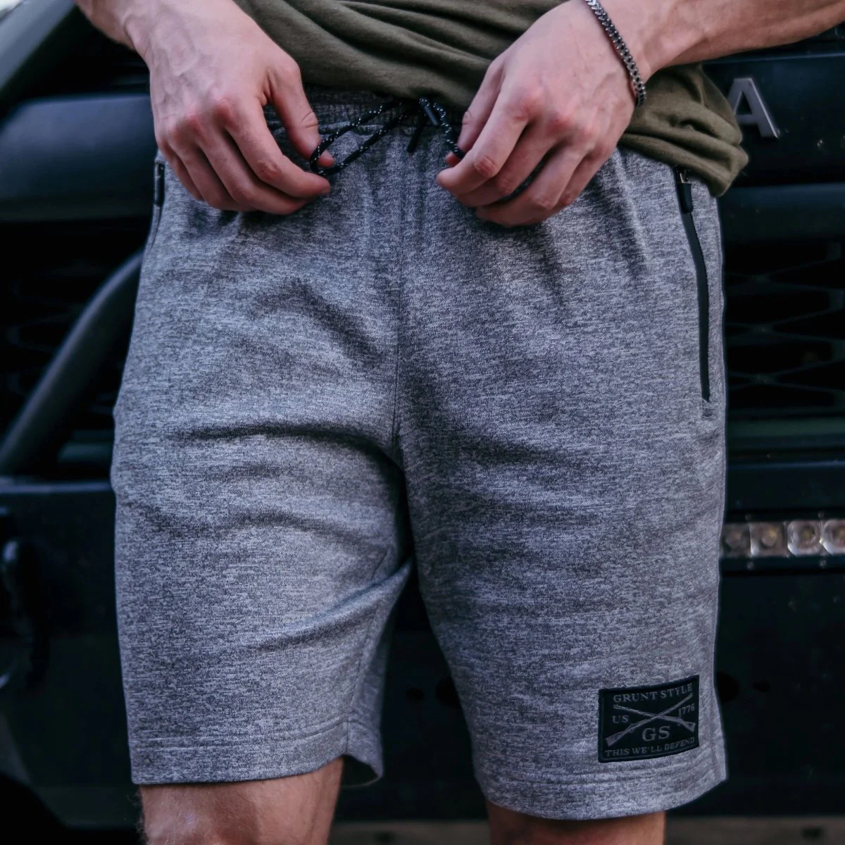 Grunt Style Commando Lounge Fleece Shorts - Gray - Image 2