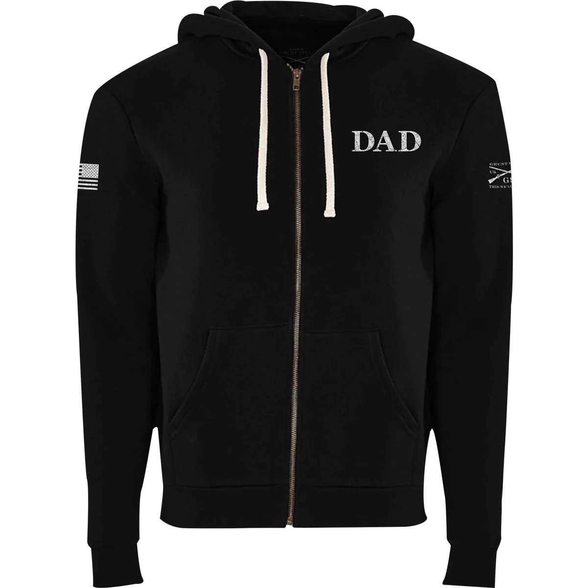 Grunt Style Dad Defined Full Zip Hoodie - Black - Image 2