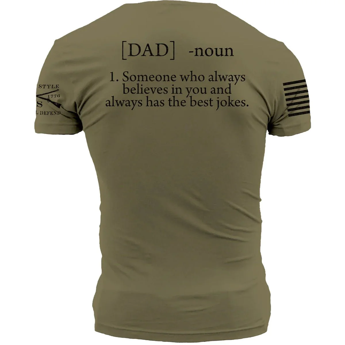 Grunt Style Dad Defined T-Shirt - Military Green/Black - Image 2