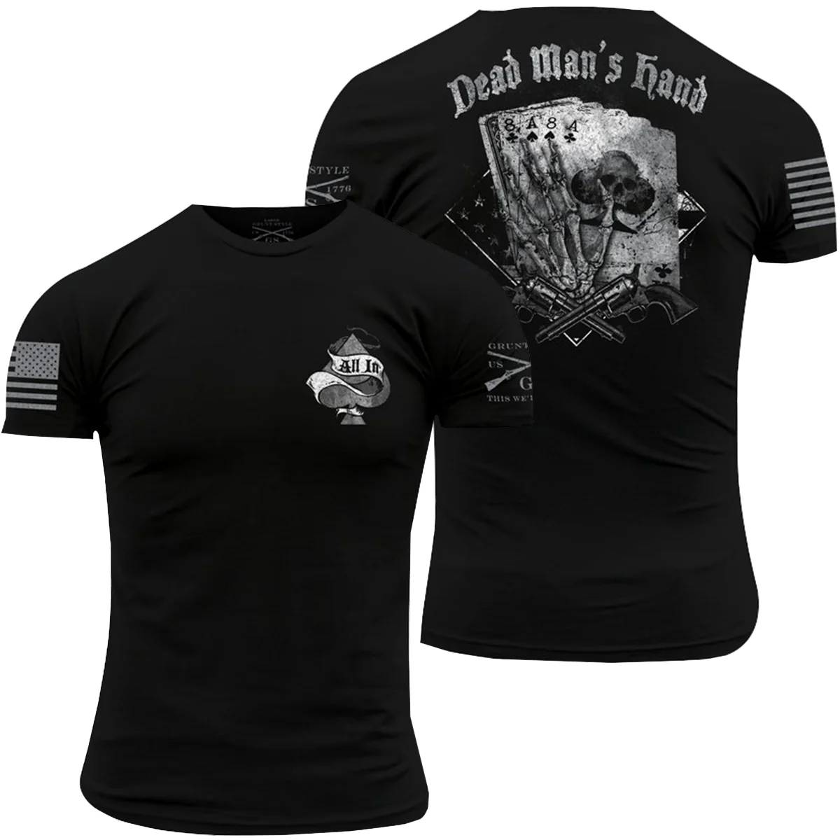 Grunt Style Dead Man's Hand T-Shirt - Black