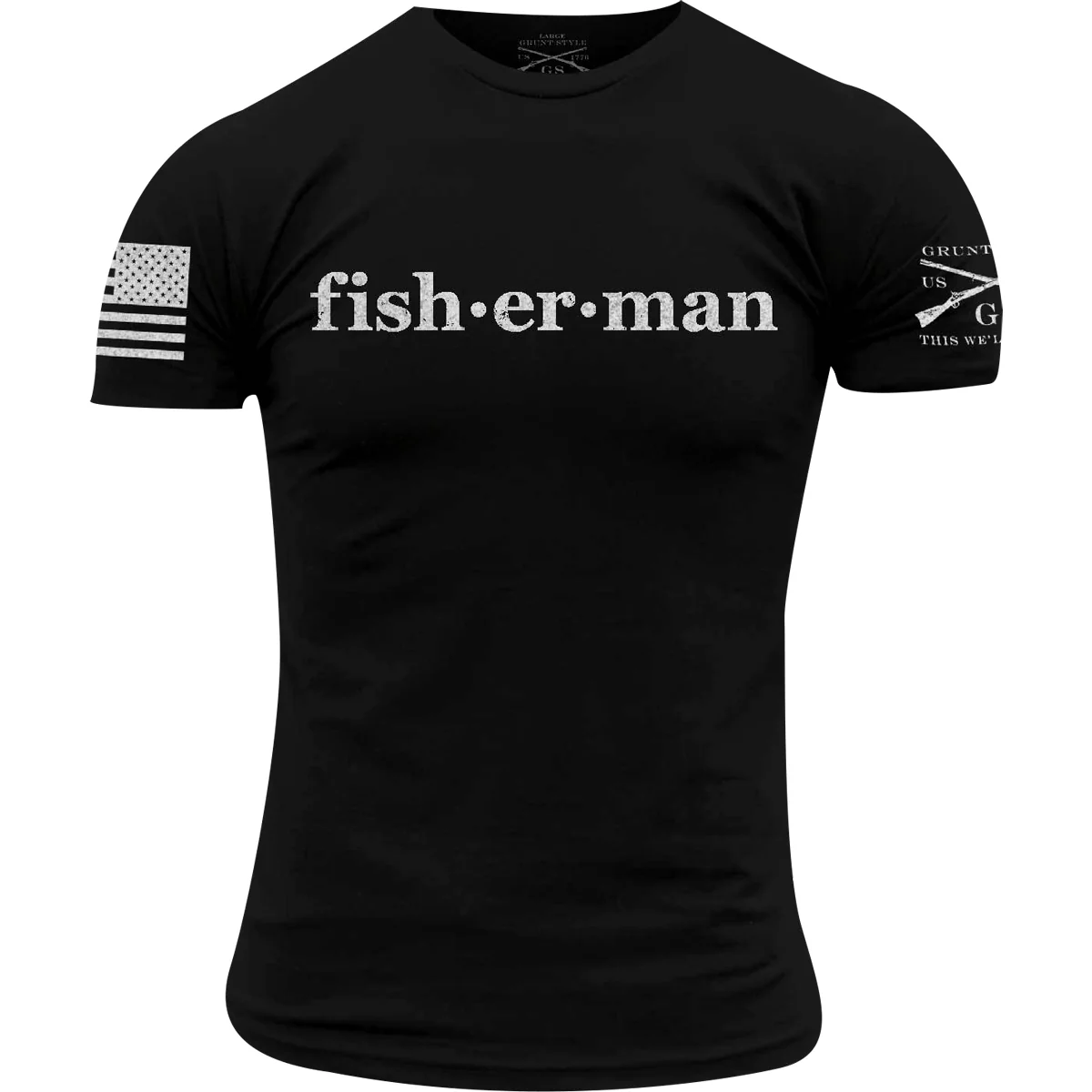 Grunt Style Fisherman Defined T-Shirt - Black - Image 2