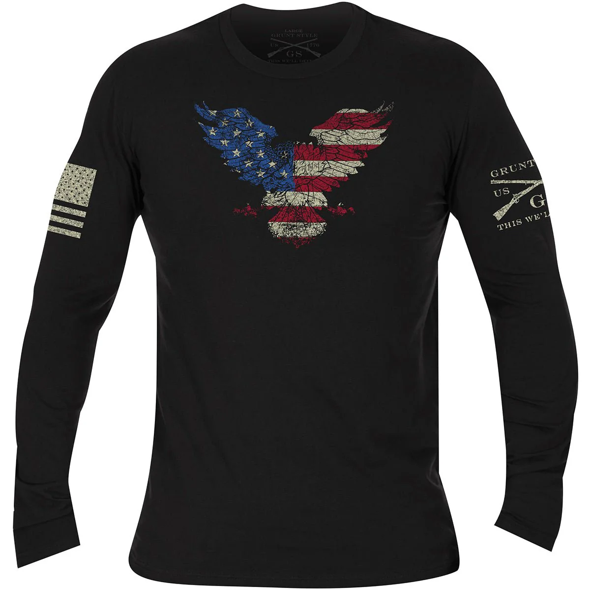Grunt Style Freagle Long Sleeve T-Shirt - Black
