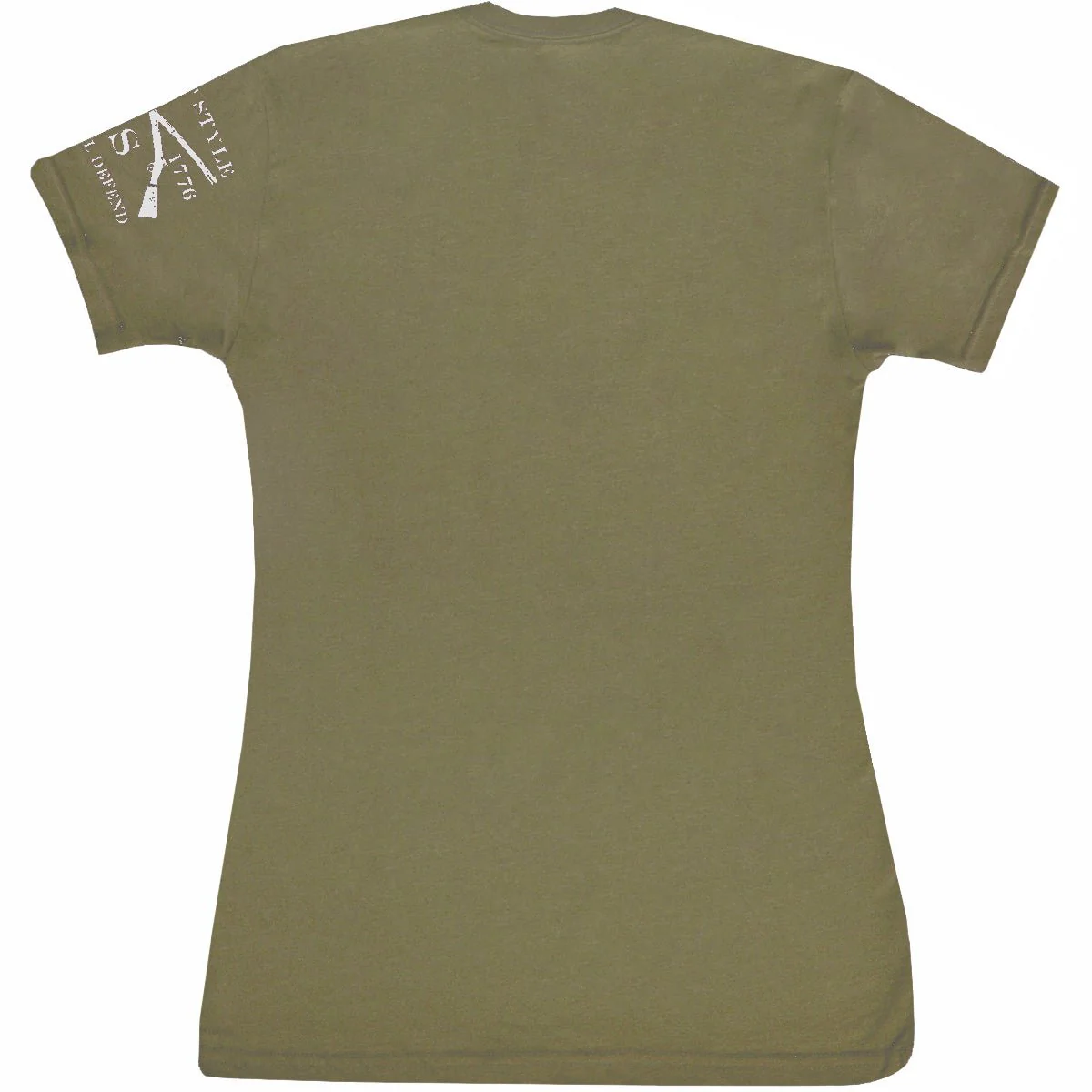 Grunt Style Full Color Flag Basic T-Shirt - Military Green - Image 2