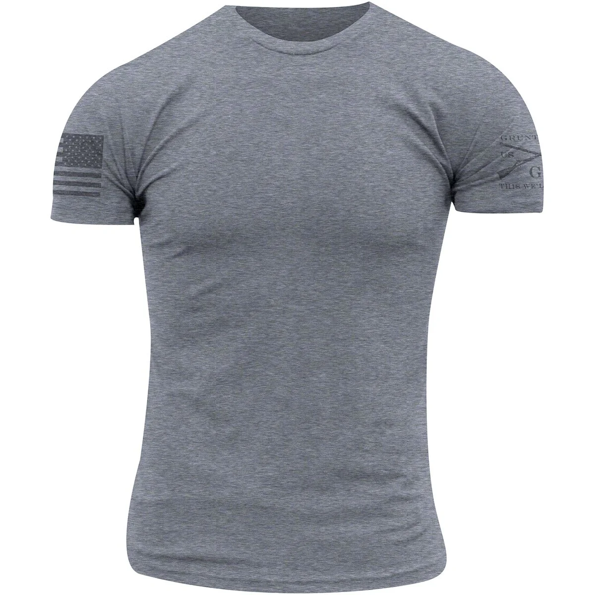 Grunt Style Ghost Basic T-Shirt - Dark Heather Gray