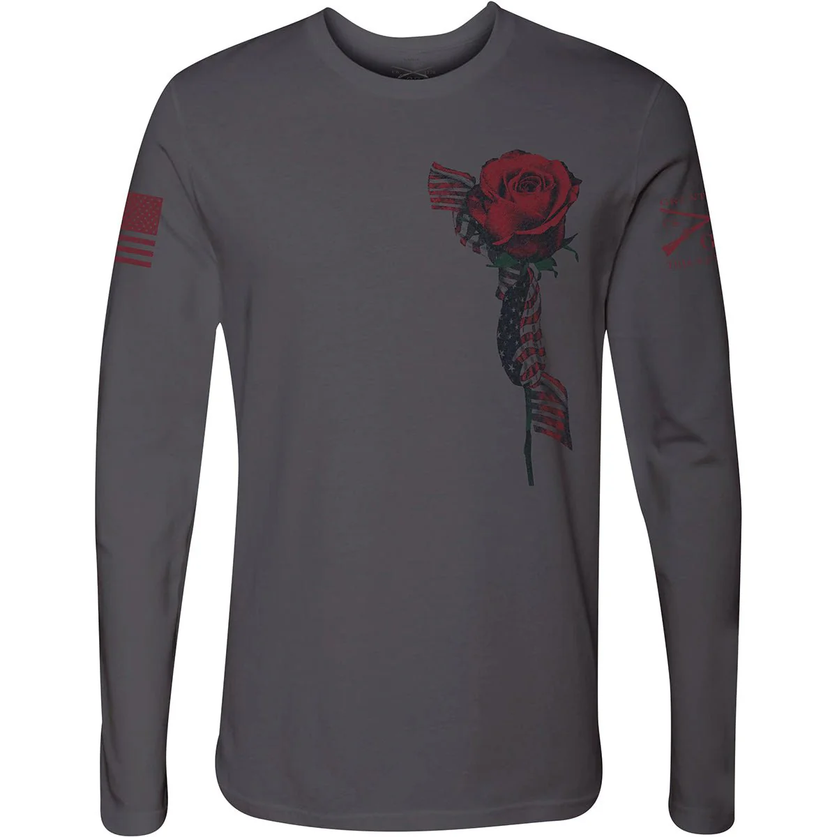 Grunt Style Women's Glory Rose Long Sleeve T-Shirt - Gray