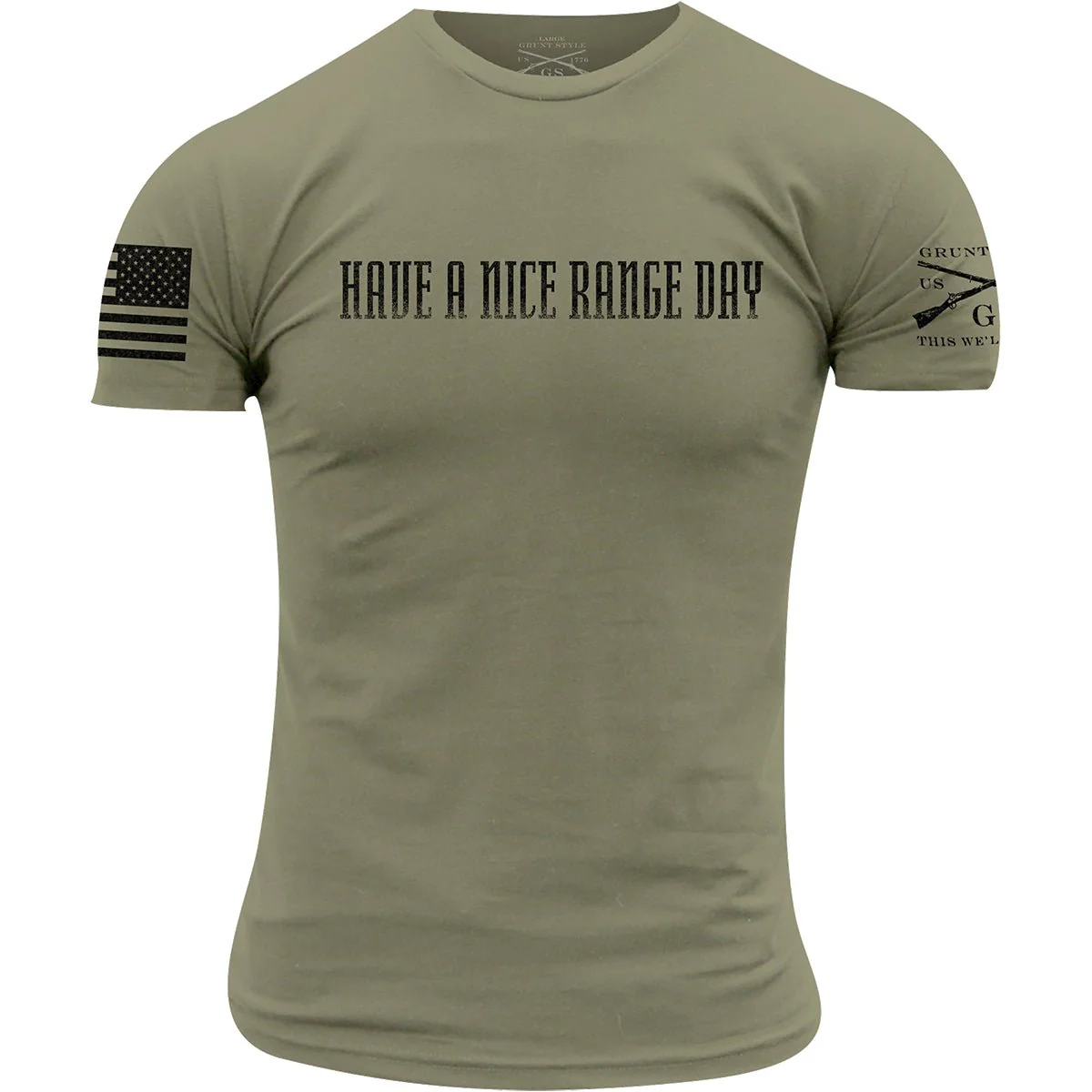 Grunt Style Have A Nice Range Day T-Shirt - Military Green - Image 2