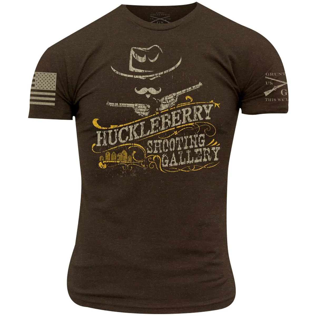 Grunt Style Huckleberry Shooting T-Shirt - Dark Chocolate