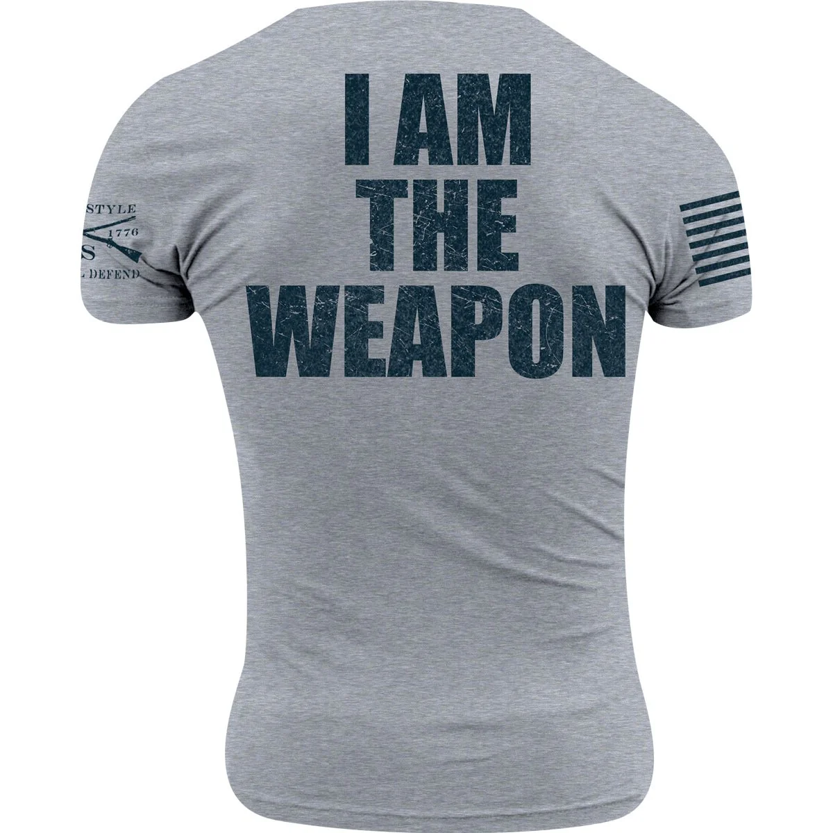 Grunt Style I Am The Weapon T-Shirt - Dark Heather Gray - Image 3