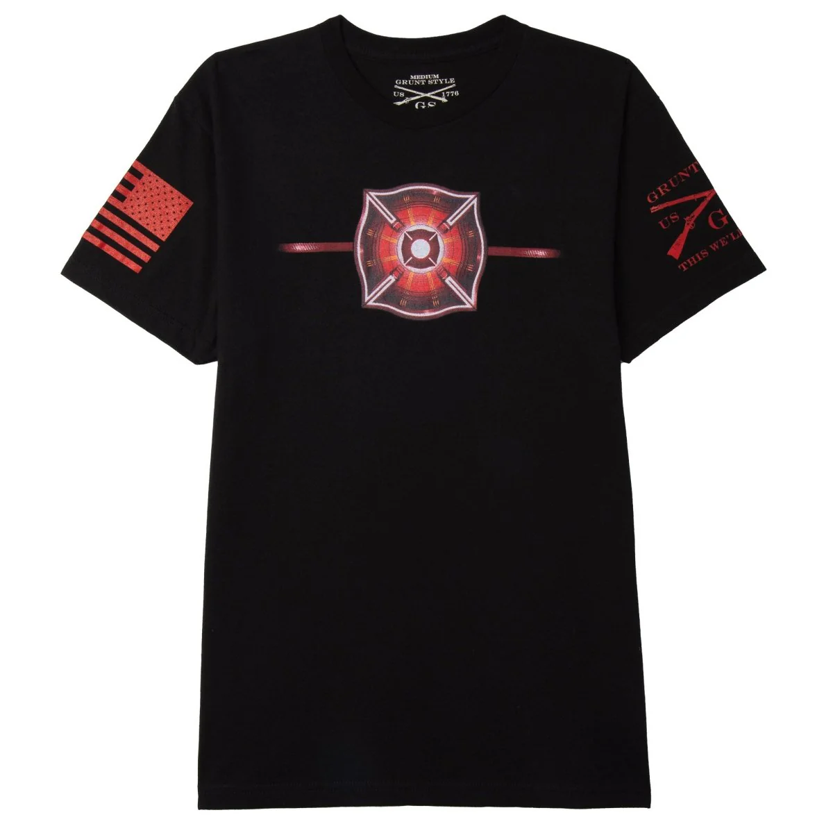 Grunt Style Iron Fire T-Shirt - Black